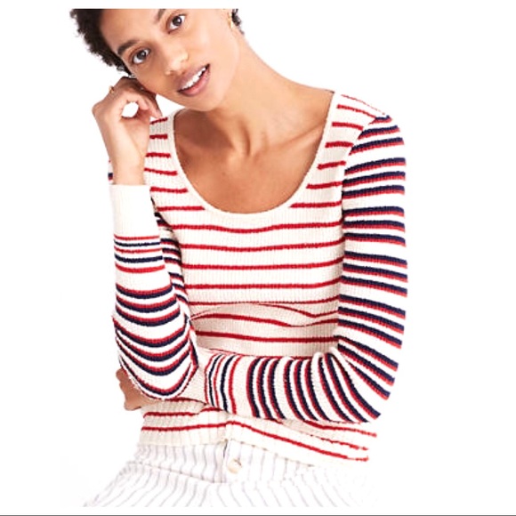 Madewell Stillman Scoop Neck Striped Sweater